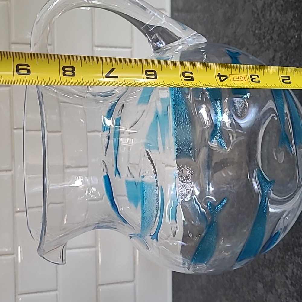 Acrylic Drink Pitcher - Blue Fish Design - Picture 8 of 9